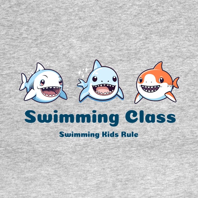 swimming class, swim kids rule, sea animals v7 by H2Ovib3s